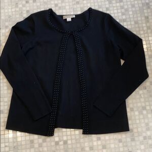 Pendleton Petite Black Beaded Sweater